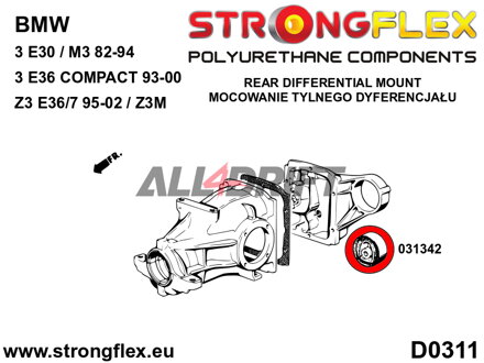 036108B Kit completo de casquillos del eje BMW E36 Compact