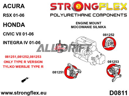 081253B Inserto de soporte de la transmisión - Acura RSX (01-06) DC5