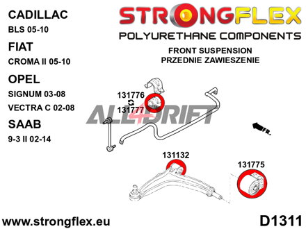 131132B Casquillo Delantero Del Brazo de Suspensión Delantero