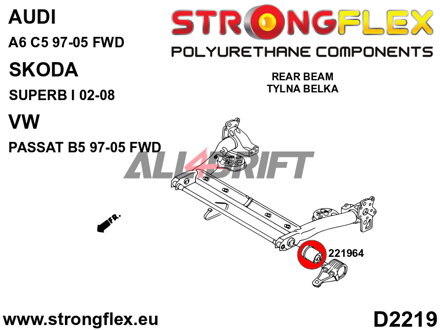 026280B Kit completo de casquillos del eje Audi / Škoda / VW