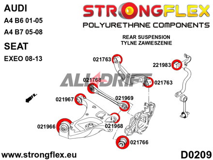 021967A Casquillo Trasero del Brazo de Control Inferior SPORT Audi / Seat