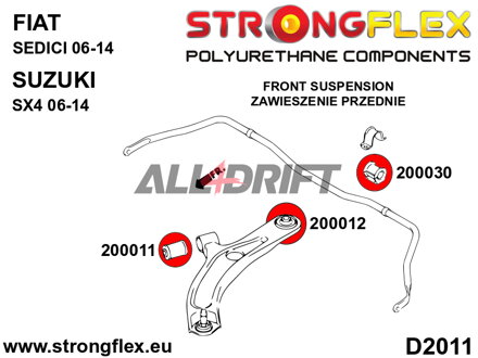 206170B Kit de casquillos del eje delantero Fiat / Suzuki