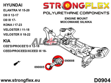 090005B Silentblock soporte de la transmisión Hyundai / Kia