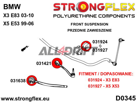 031927A Casquillo de la barra estabilizadora SPORT BMW X5 / Z8