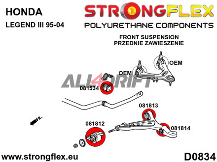 086228B: Kit completo de silentblocks del eje - Honda Legend III (95-04)