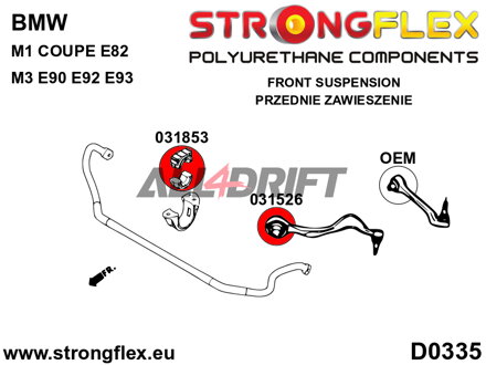 031853A Silentblock de la barra estabilizadora Delantera SPORT BMW