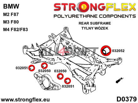 032051A Casquillo delantero SPORT del soporte del diferencial trasero BMW