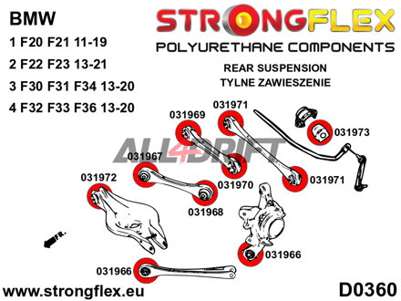 036051B Kit completo de casquillos del eje BMW