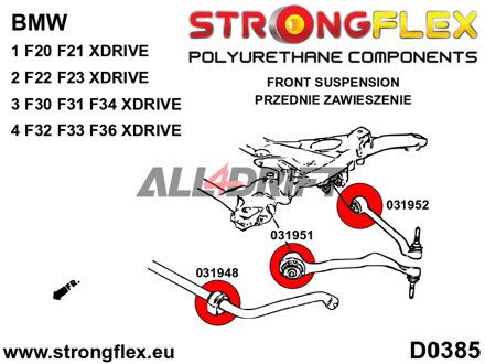 036074A Kit de casquillos del eje delantero SPORT BMW