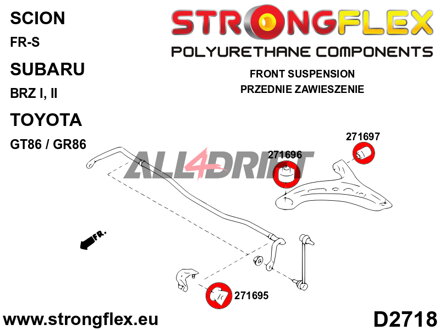 271696B Casquillo delantero del brazo inferior - Subaru I (12-21)